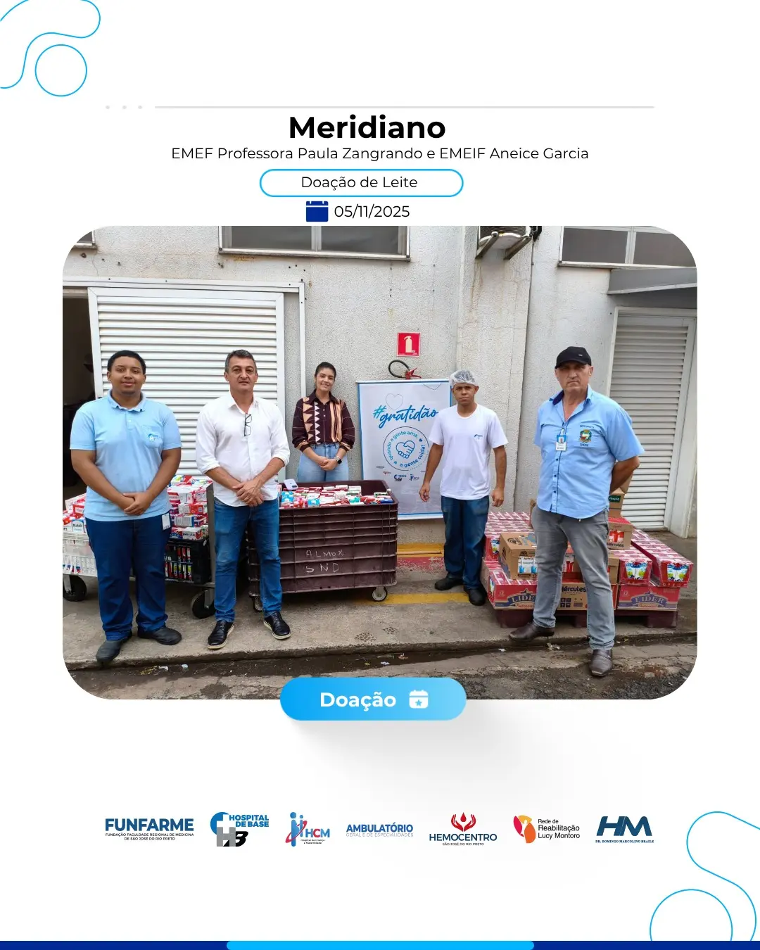 Arrecadação de Leite – Gincana Orange, Black e Purple - Meridiano-SP