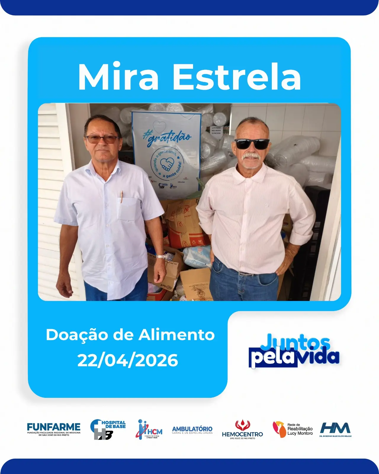Doação de Alimentos - Mira Estrela-SP