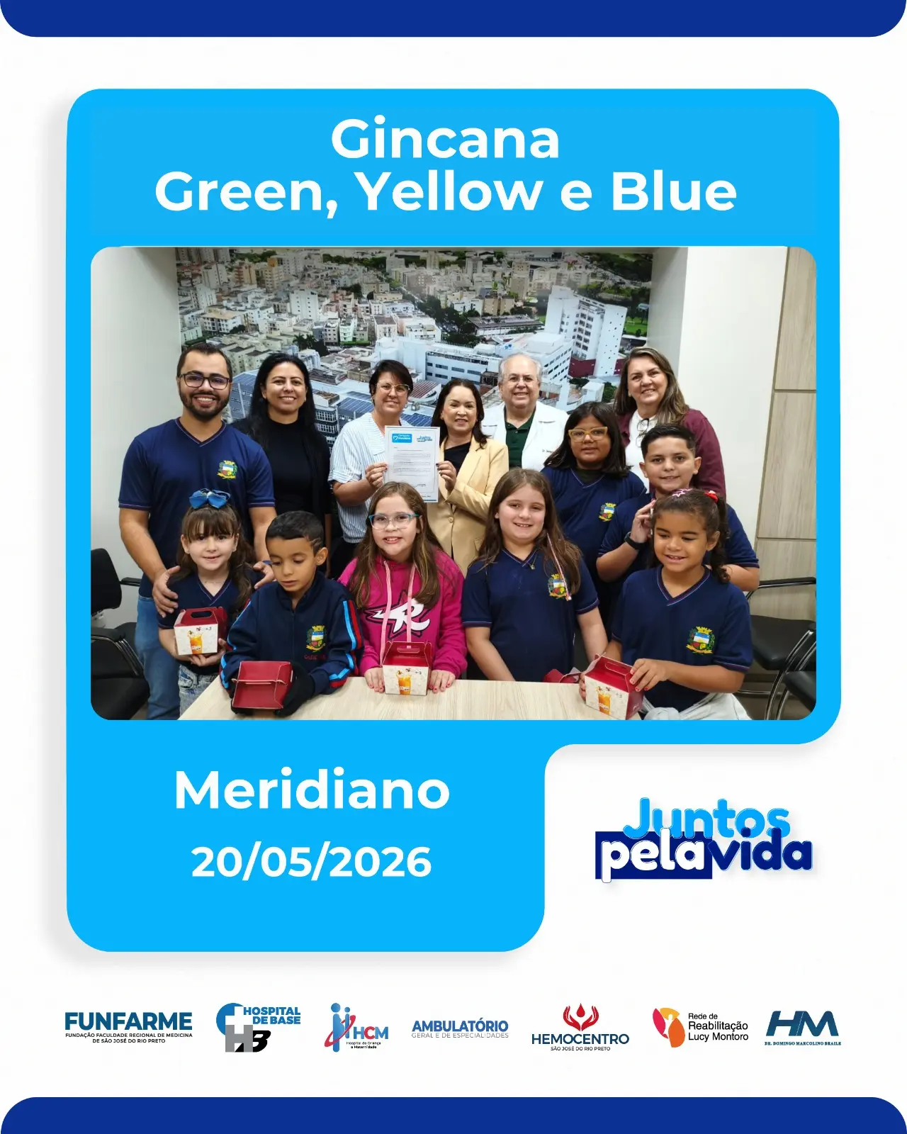 Arrecadação de Leite - Gincana Green, Yellow e Blue - Meridiano-SP