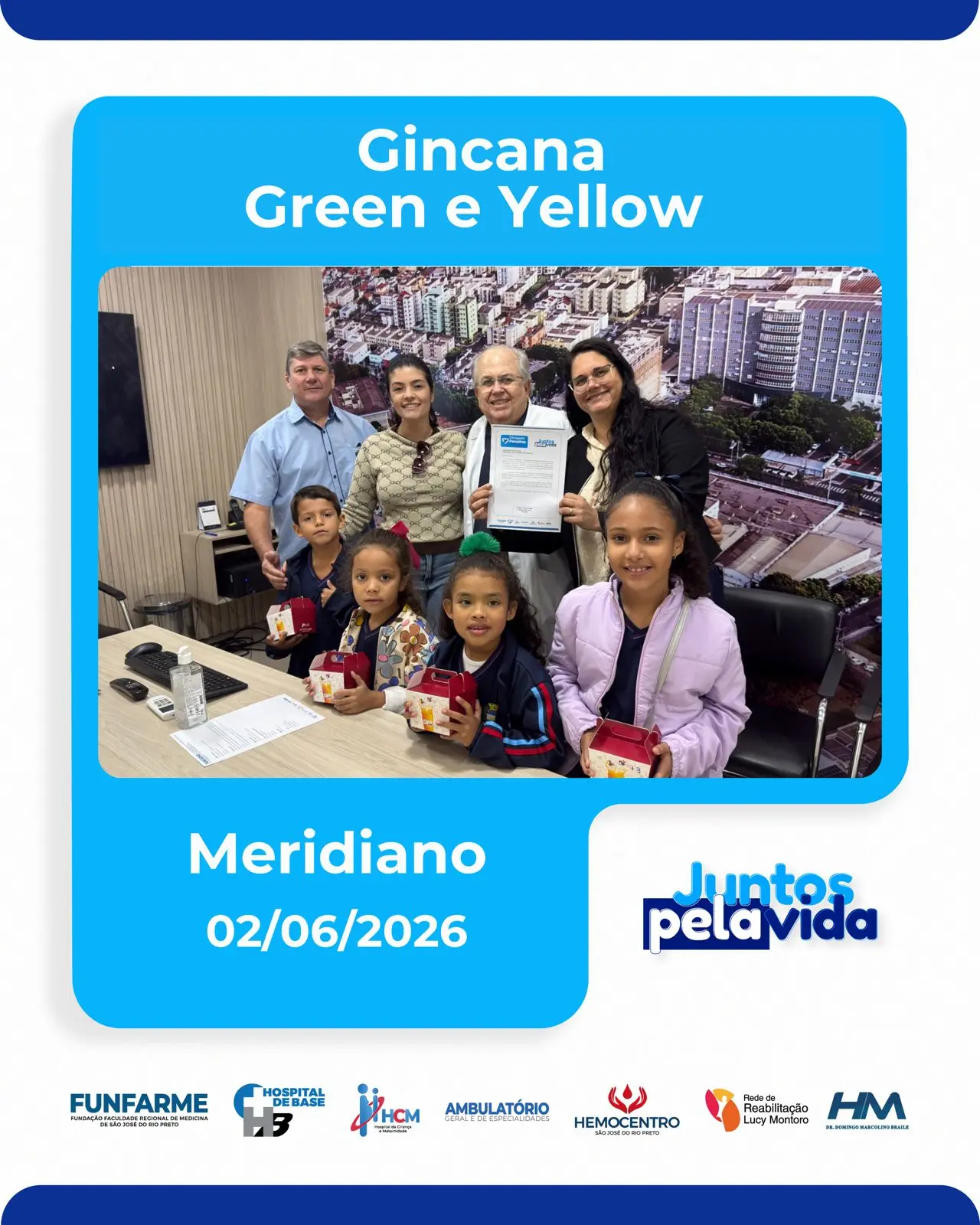 Arrecadação de Leite - Gincana Green e Yellow de Meridiano-SP