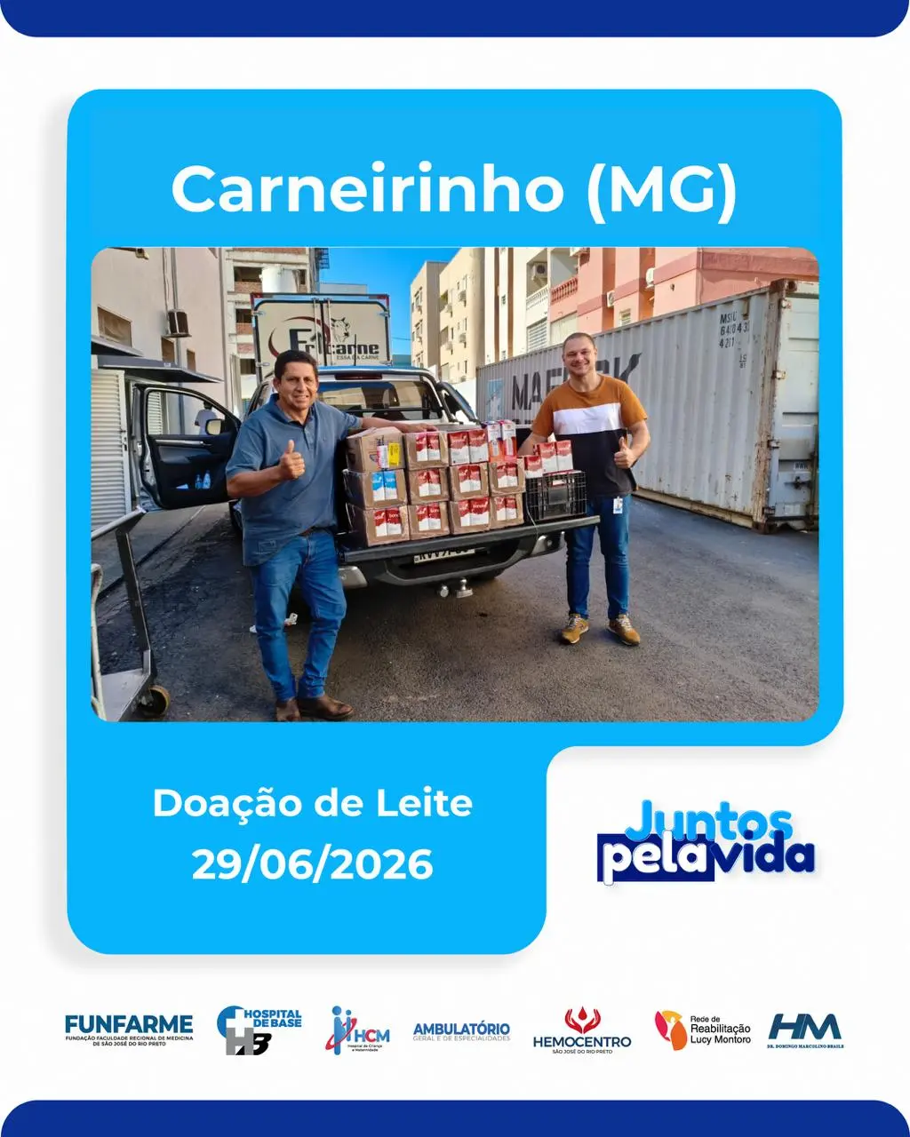 Arrecadação de Leites de Carneirinho-MG