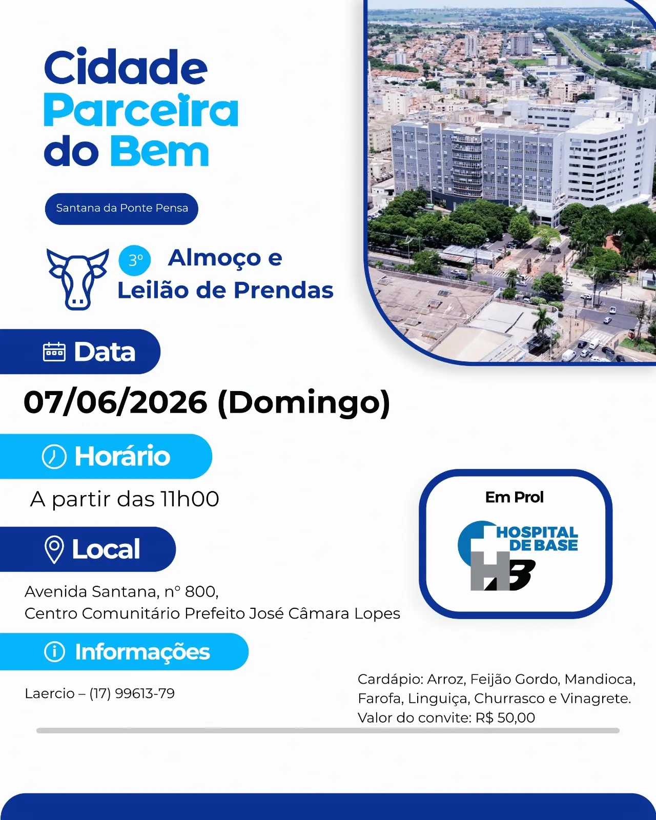 3º Almoço e Leilão de Prendas de Santana da Ponte Pensa-SP