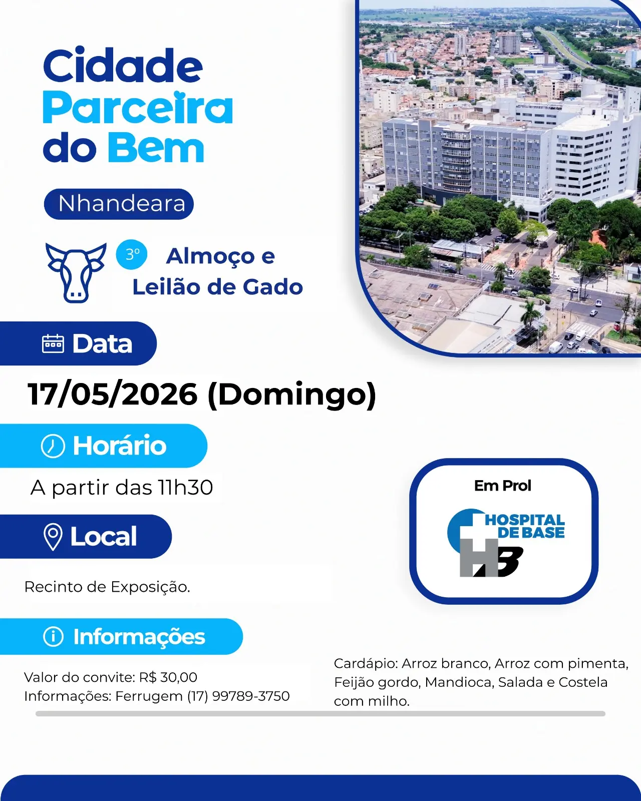 3º Almoço e Leilão de Gado de Nhandeara-SP