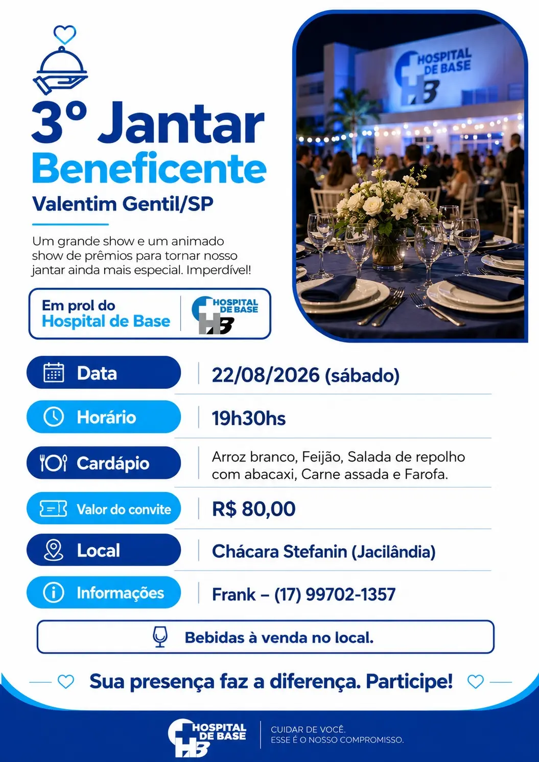 3º Jantar Beneficente de Valentim Gentil-SP