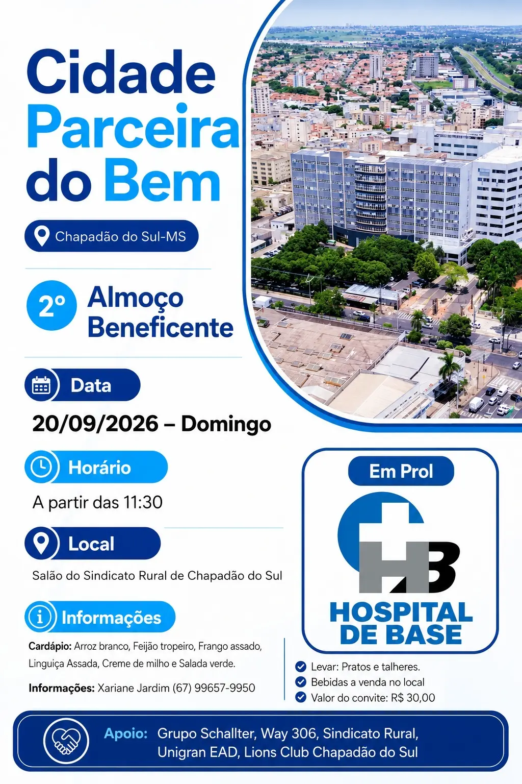2º Almoço Beneficente de Chapadão do Sul-MS
