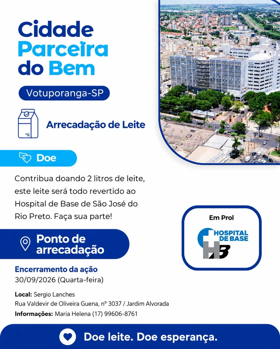 Arrecadação de Leite de Votuporanga-SP