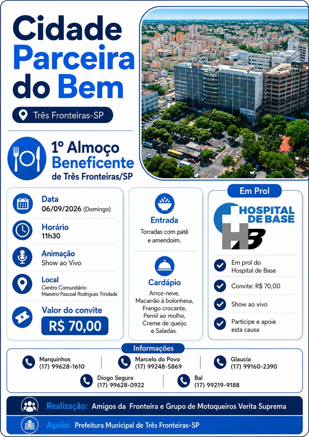 1º Almoço Beneficente de Três Fronteiras-SP
