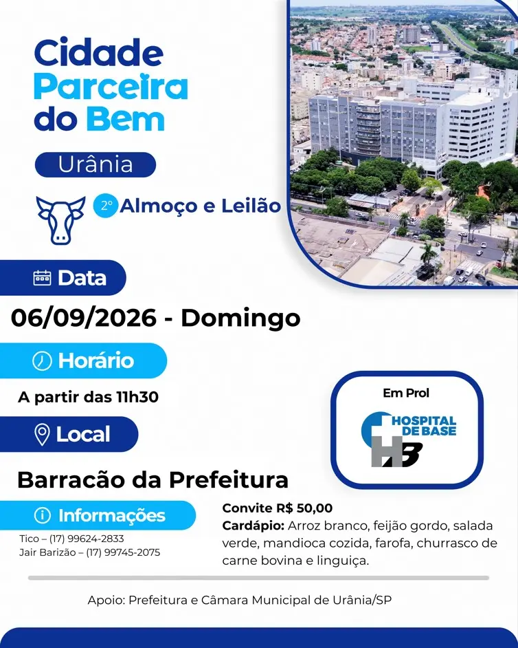 2º Almoço e Leilão de Gado de Urânia-SP
