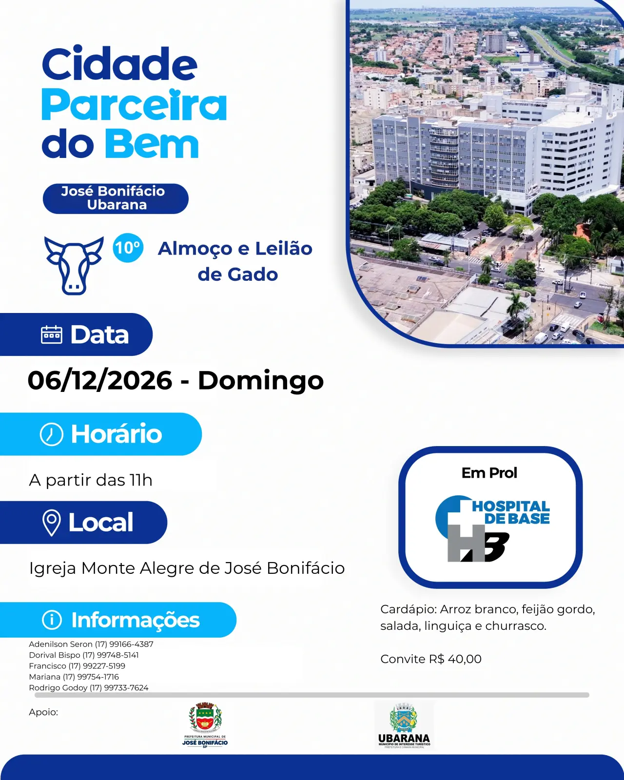 10º Almoço e Leilão de Gado de José Bonifácio e Ubarana-SP